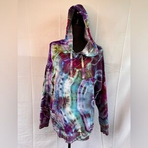 Woman’s XL Hand Dyed Tie-Dye Hoodie